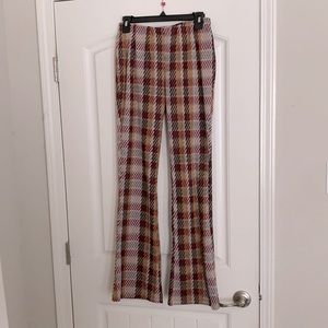 Fun Plaid Pants with Flare Bottoms